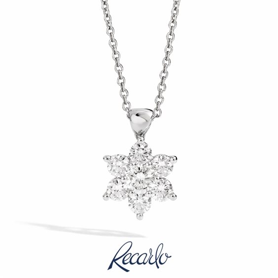 Collana Recarlo Donna Bouquet in Oro bianco Diamante 0.46 Ct P09RO001/045-45 - P09RO001/045-45
